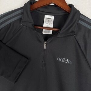 Adidas Sereno 19‎ Soccer Training Shirt Mens L Black 1/4 Zip Pullover Aeroready